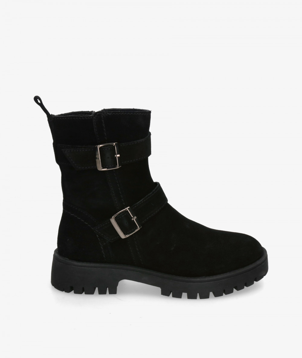 Botines St. Gallen  MIMOC-01 en serraje negro