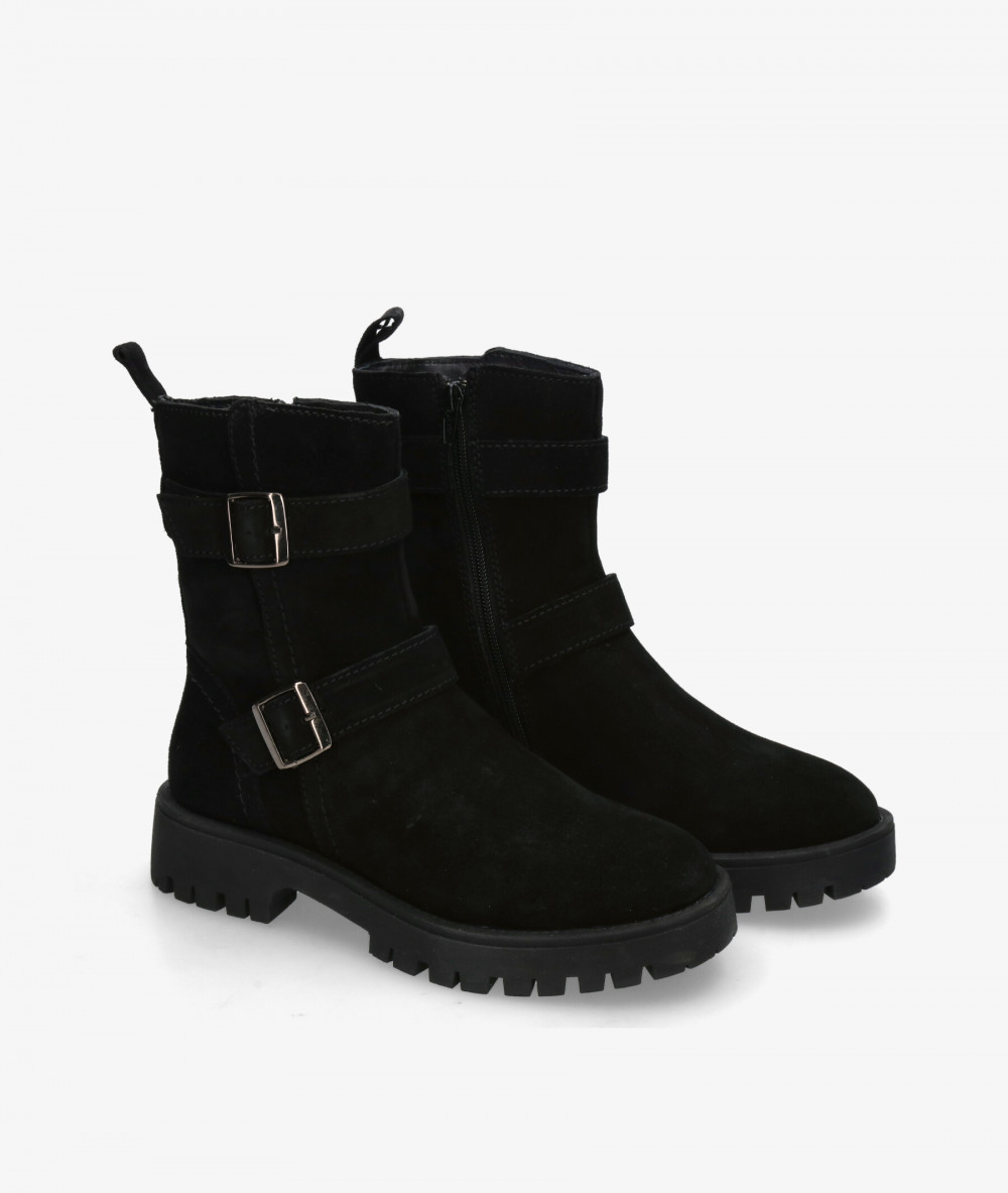 Botines St. Gallen  MIMOC-01 en serraje negro Botines St. Gallen  MIMOC-01 en serraje negro