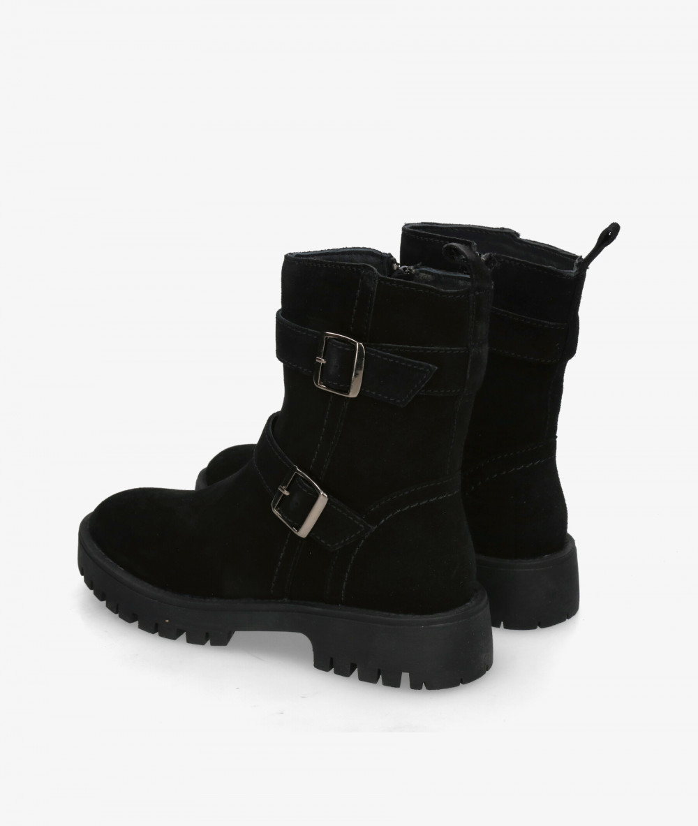 Botines St. Gallen  MIMOC-01 en serraje negro