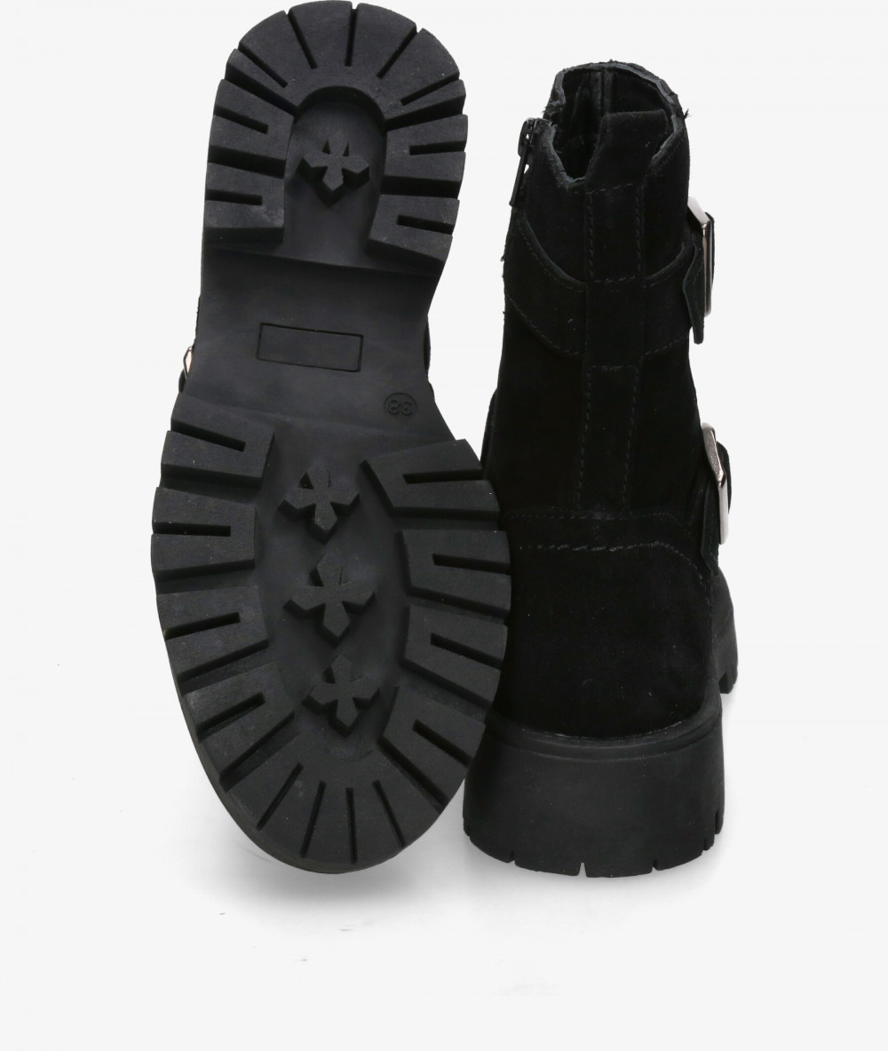 Botines St. Gallen  MIMOC-01 en serraje negro