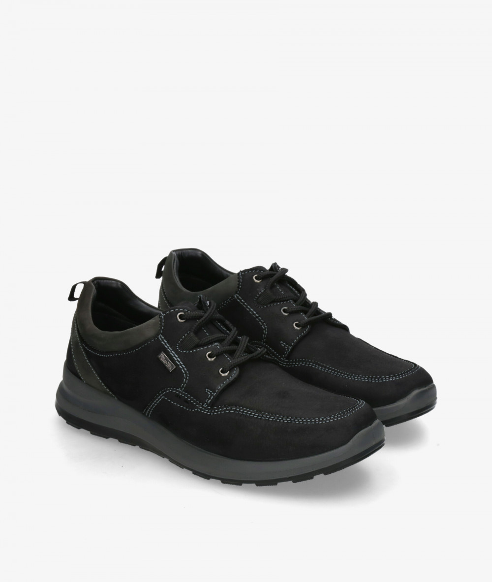 Zapatos casual St. Gallen NETO-01 en nobuck negro Zapatos casual St. Gallen NETO-01 en nobuck negro