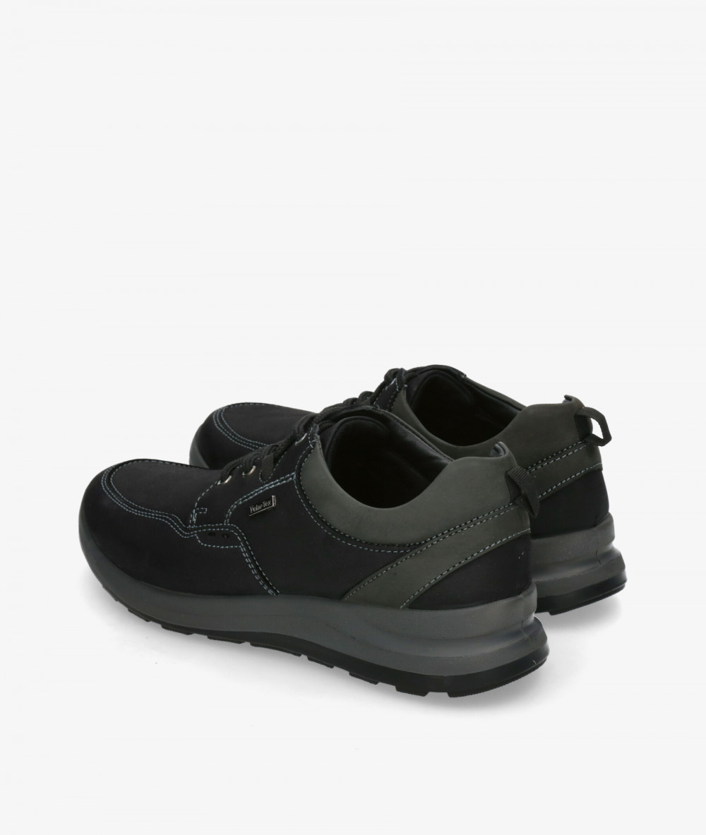 Zapatos casual St. Gallen NETO-01 en nobuck negro Zapatos casual St. Gallen NETO-01 en nobuck negro