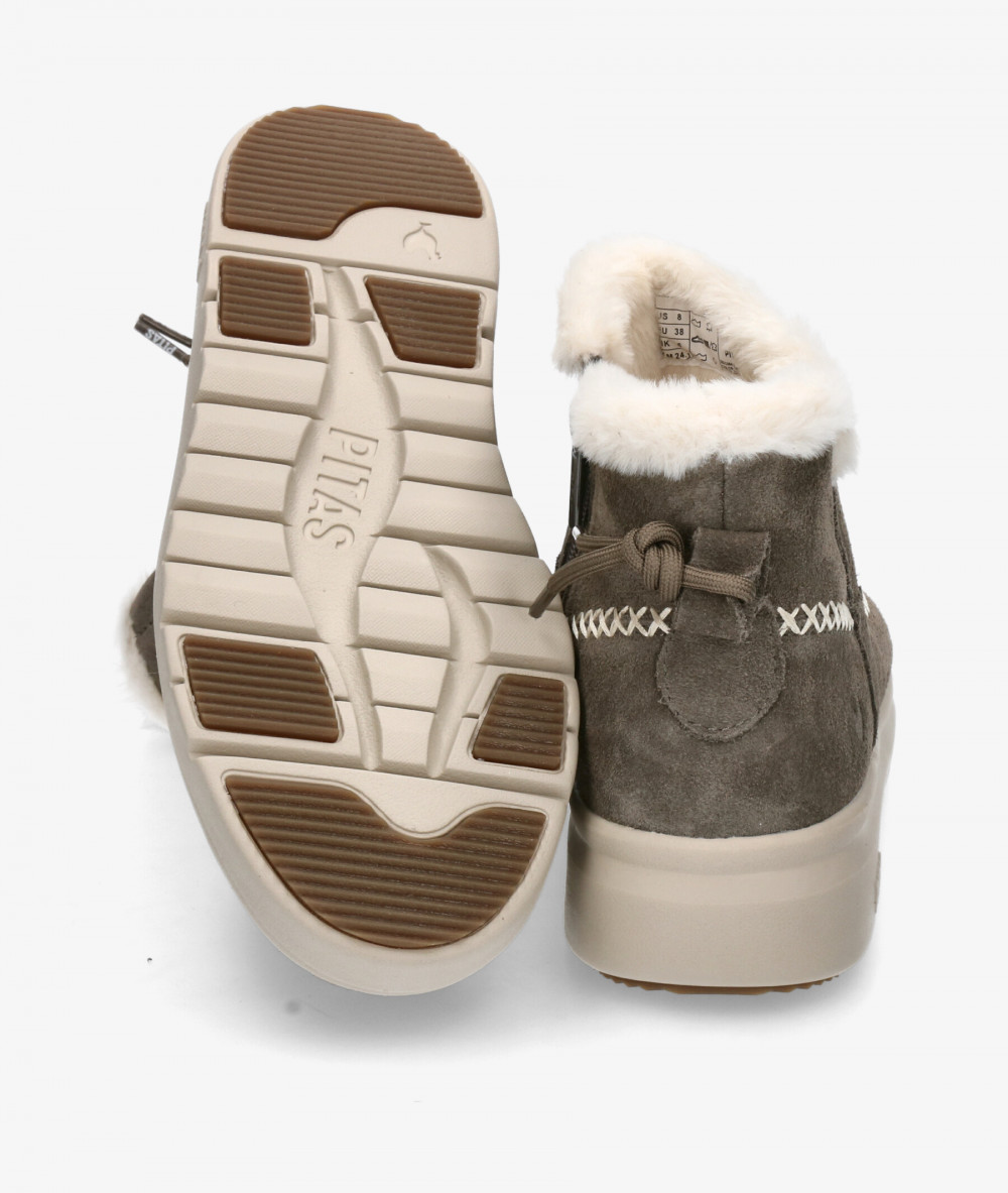 Botines Walk in Pitas  DALE en serraje gris