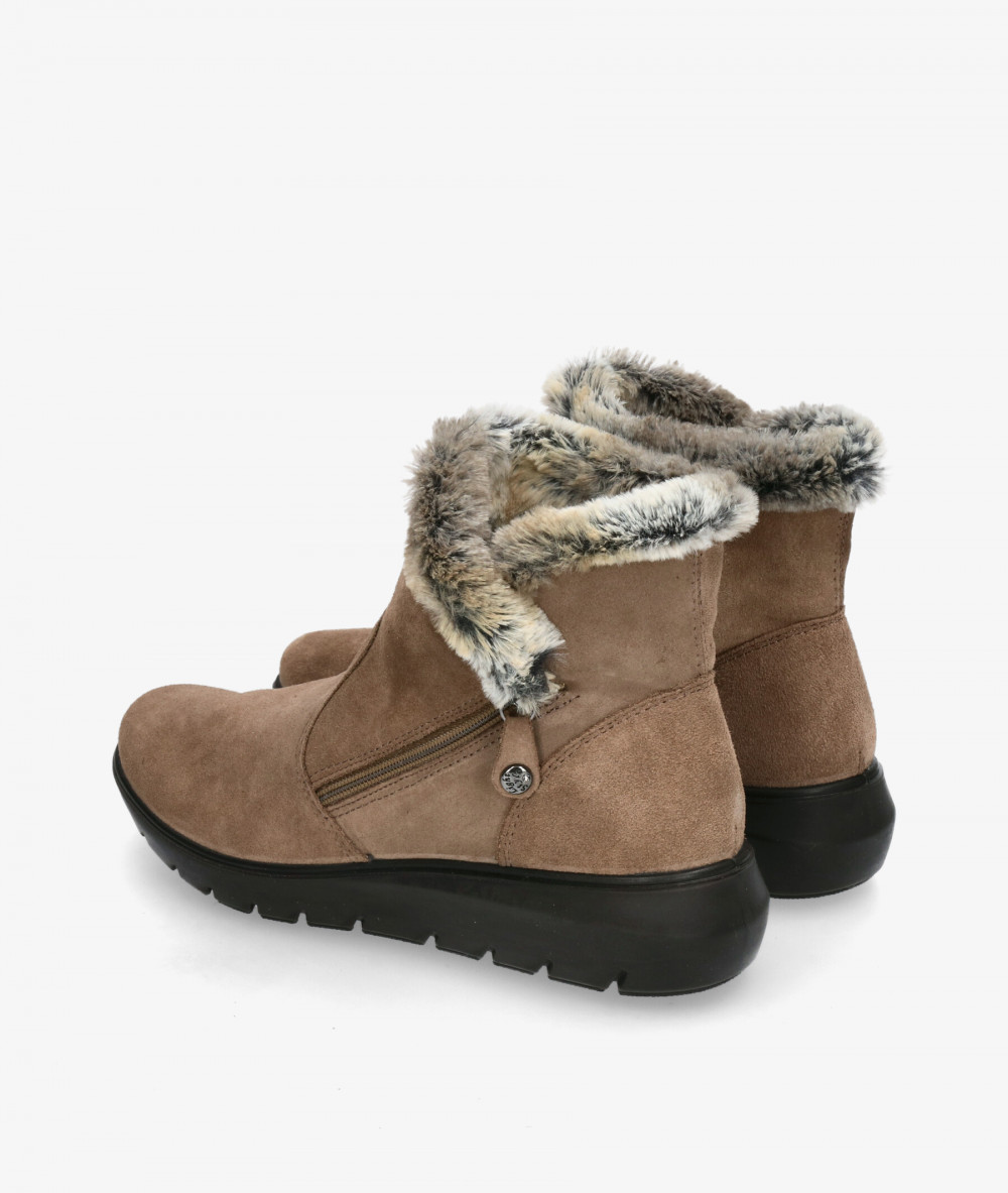 Botines Imac  856391 en serraje taupe