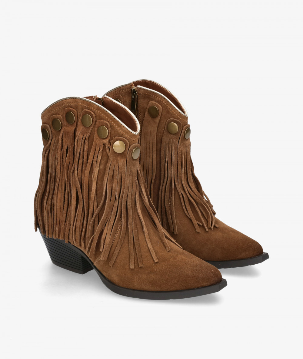 Botines EVA PARIS  29758 en serraje cuero Botines EVA PARIS  29758 en serraje cuero