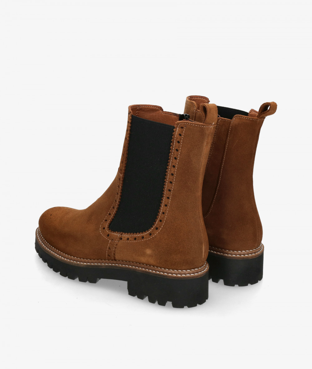 Botines Bryan  4328-R en serraje cuero