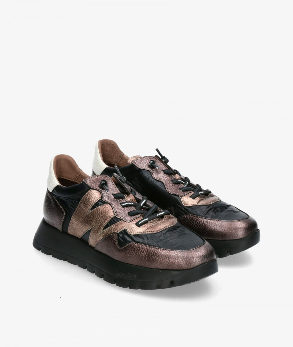 Deportivos Wonders  A-2491 en negro Deportivos Wonders  A-2491 en negro