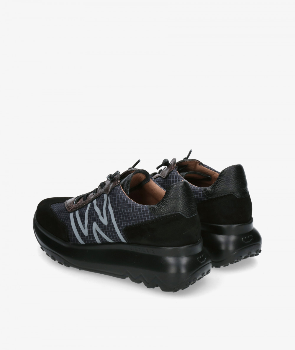 Deportivos Wonders  A-4001 en negro Deportivos Wonders  A-4001 en negro