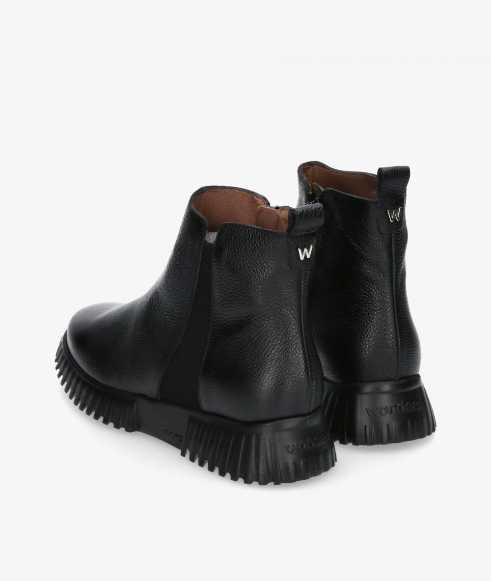 Botines Wonders  A-4404 en negro