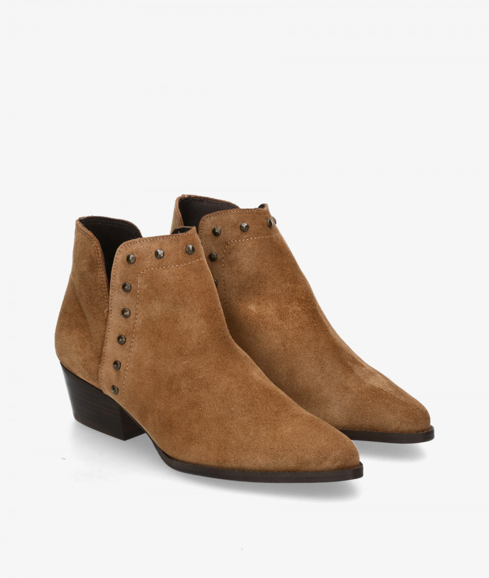 Botines Kénnebec 954 TACHAS en serraje cuero