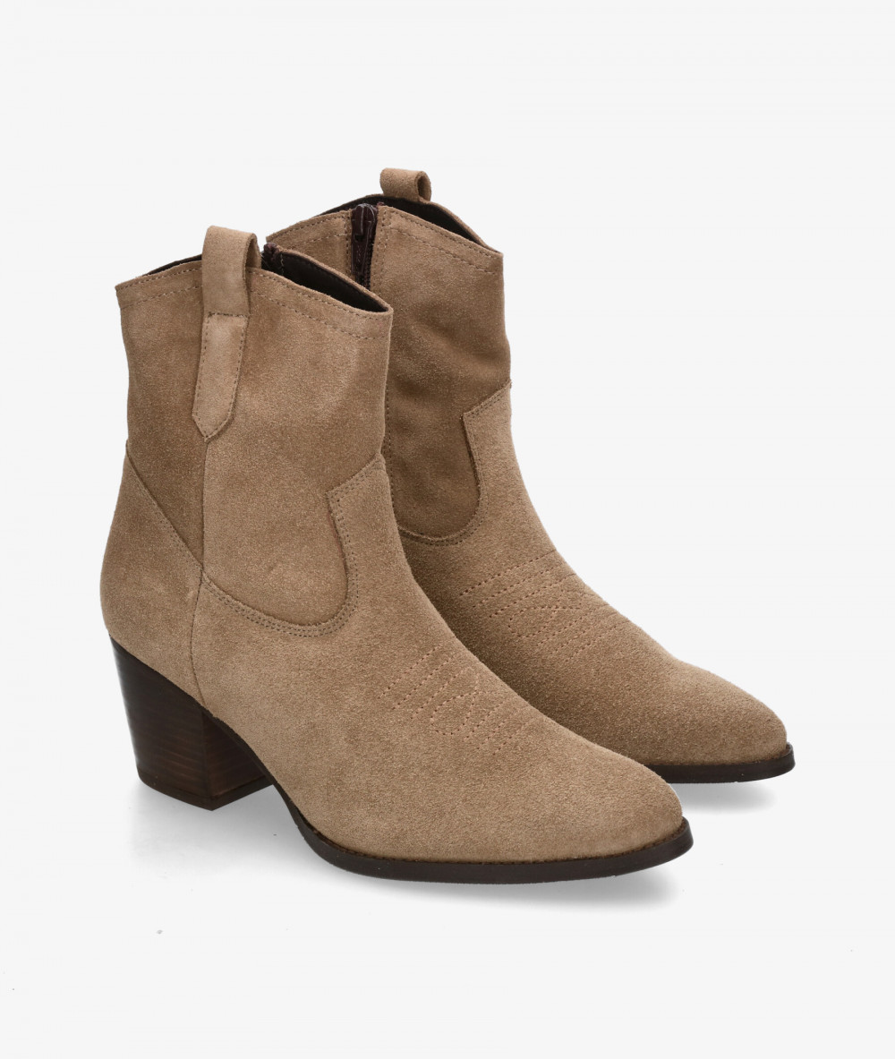 Botines Kénnebec  671 en serraje taupe