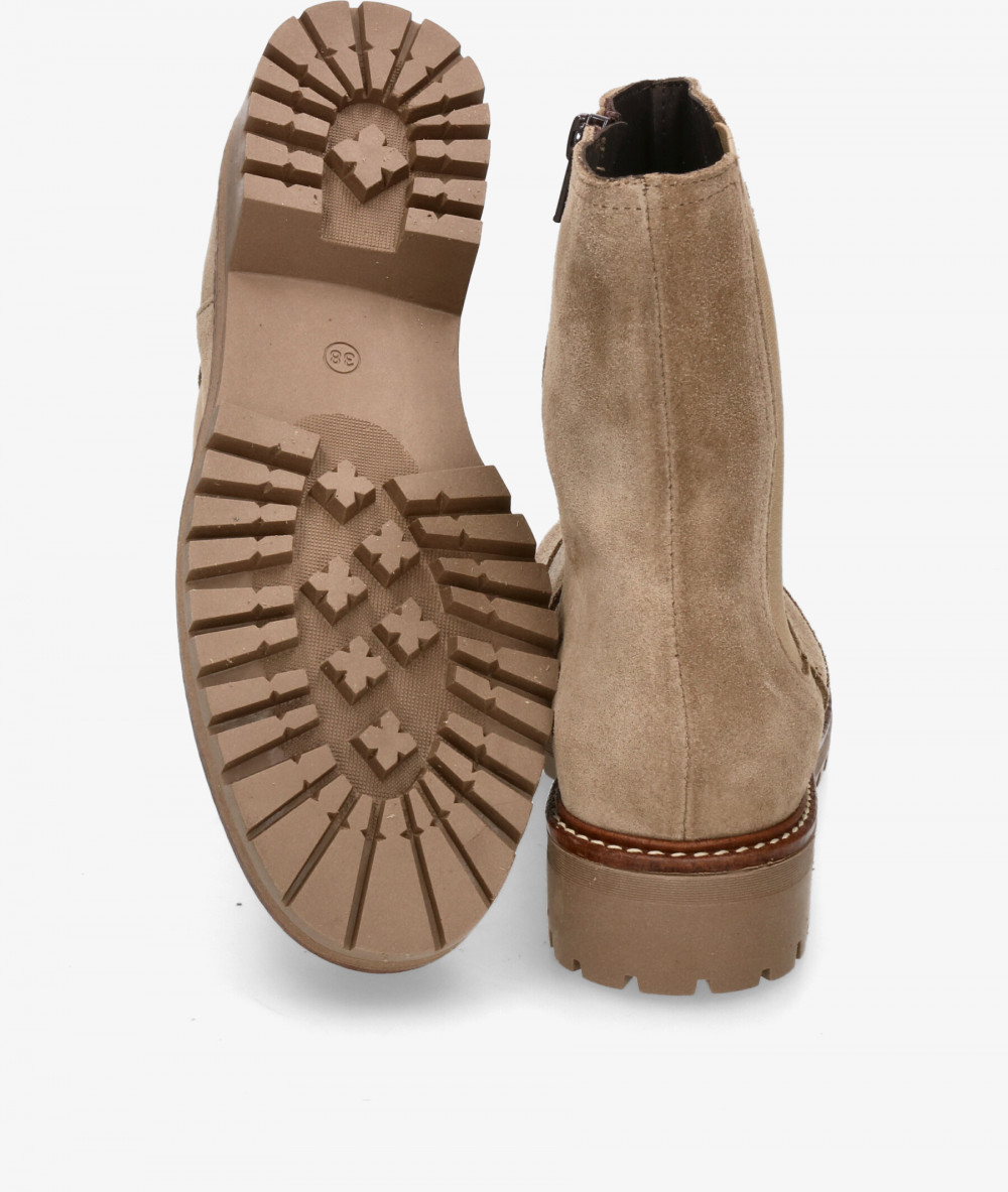 Botines Kénnebec  572 en serraje taupe