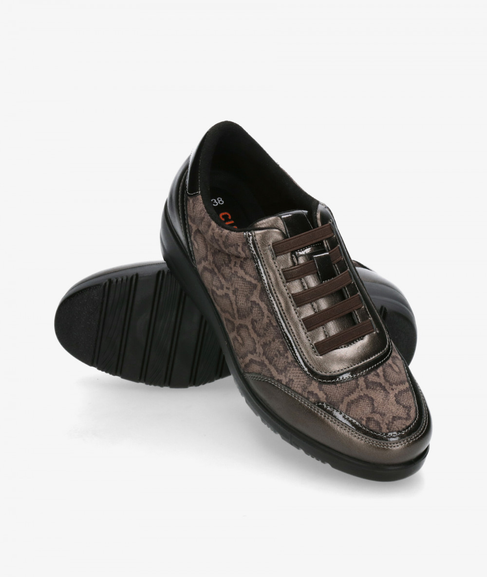 Deportivos DOCTOR CUTILLAS  45419 en serpiente taupe Deportivos DOCTOR CUTILLAS  45419 en serpiente taupe