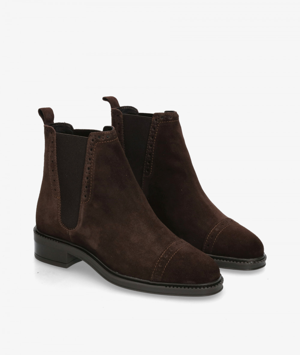 Botines LOL  BERA 7236 en serraje marrón