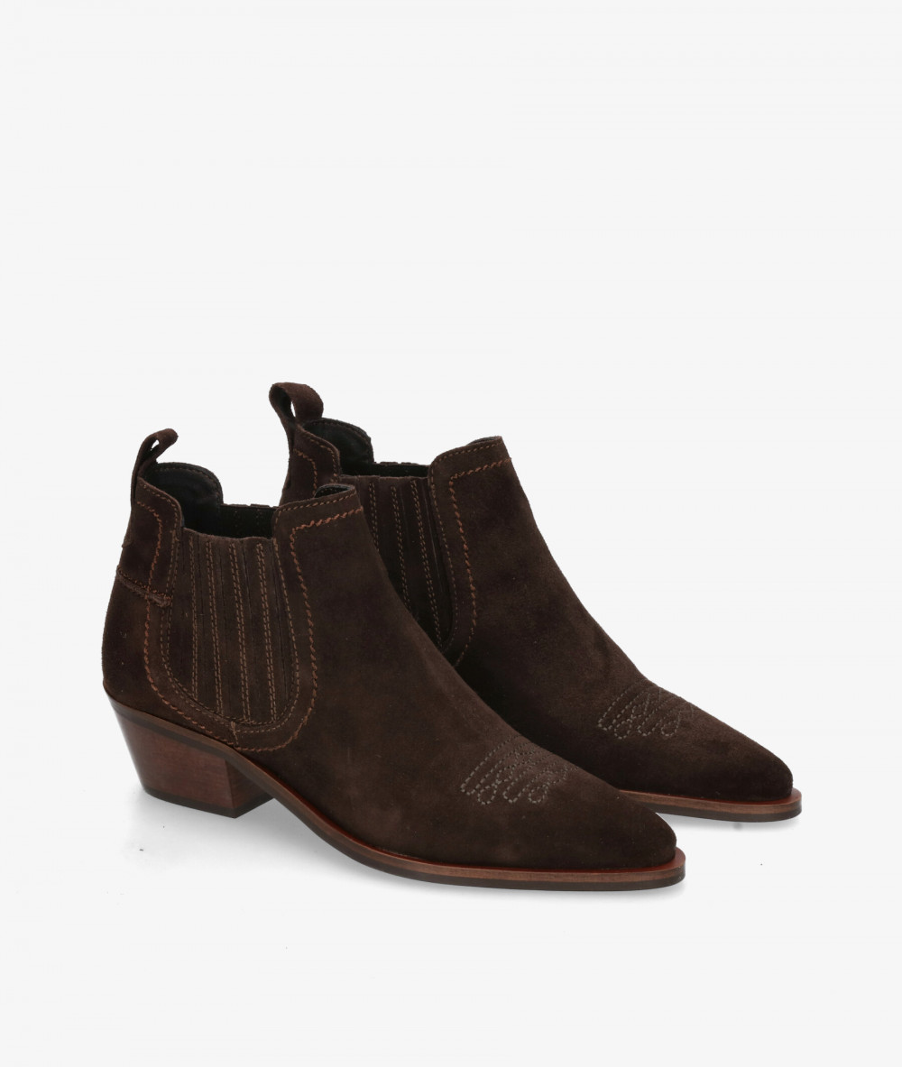 Botines LOL  KORA 7231 en serraje marrón Botines LOL  KORA 7231 en serraje marrón