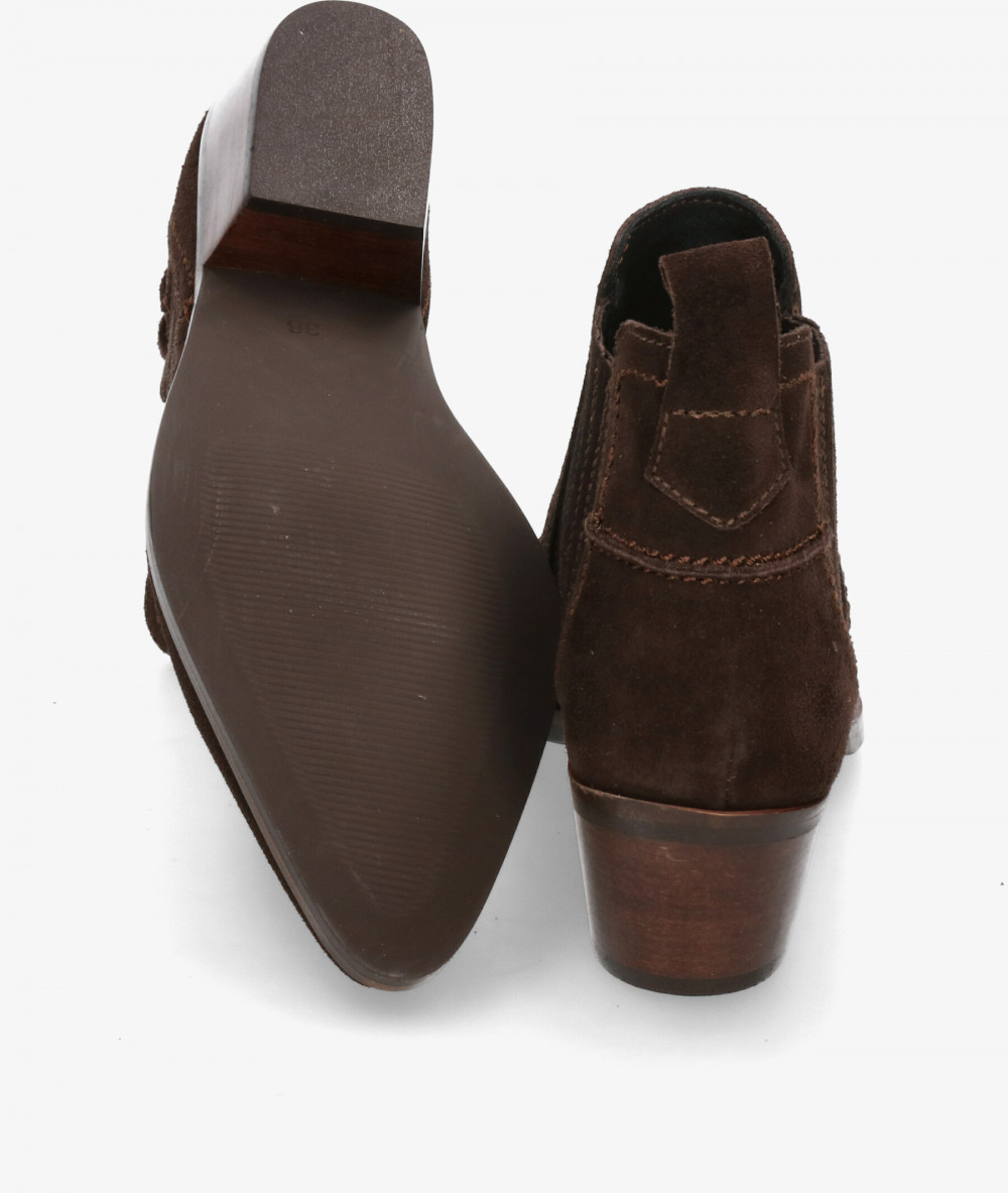 Botines LOL KORA 7231 en serraje marrón