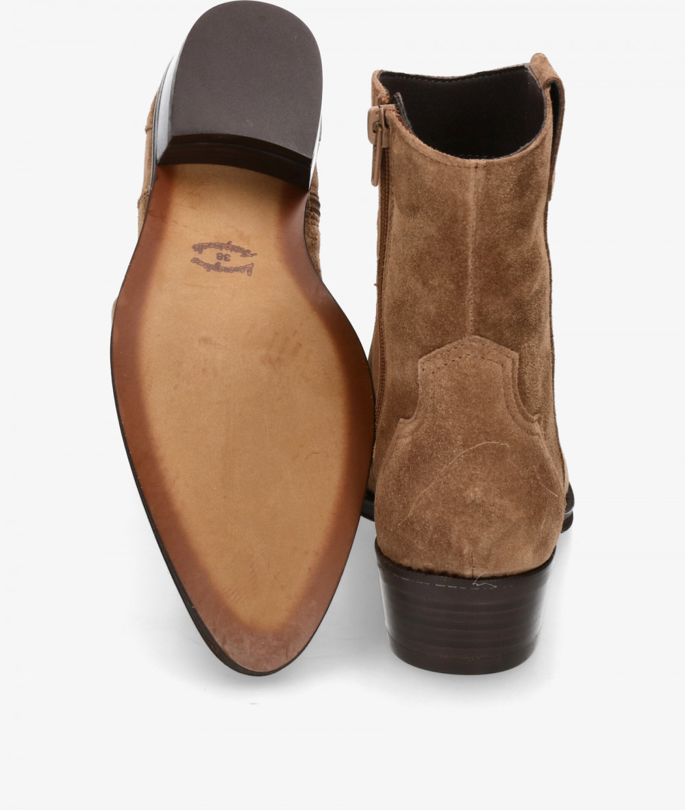 Botines Alpe  2548 en serraje taupe