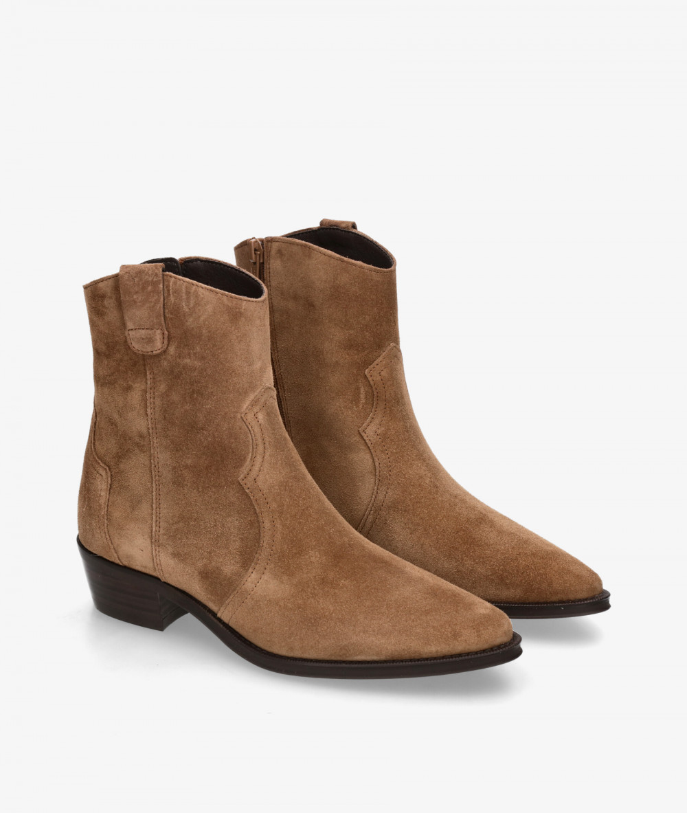 Botines Alpe  2548 en serraje taupe