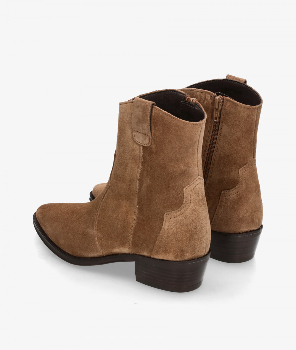 Botines Alpe  2548 en serraje taupe