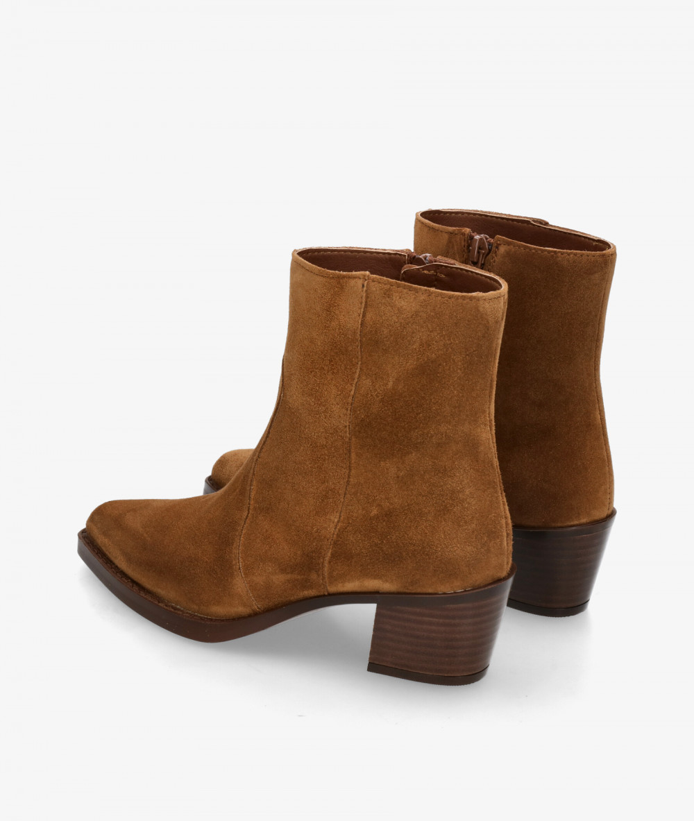 Botines Alpe  5538 en serraje cuero