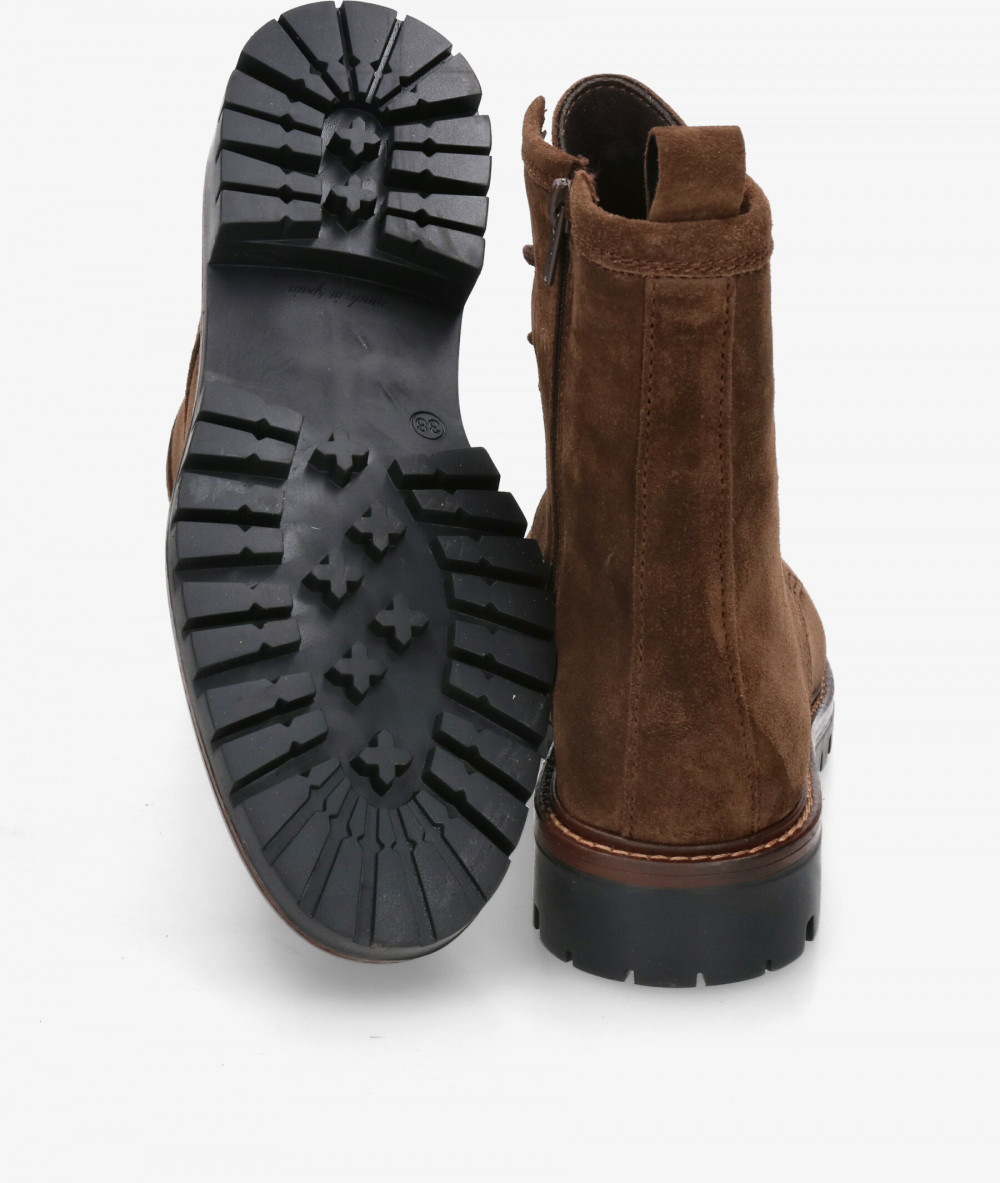 Botines Alpe  2610 en serraje marrón