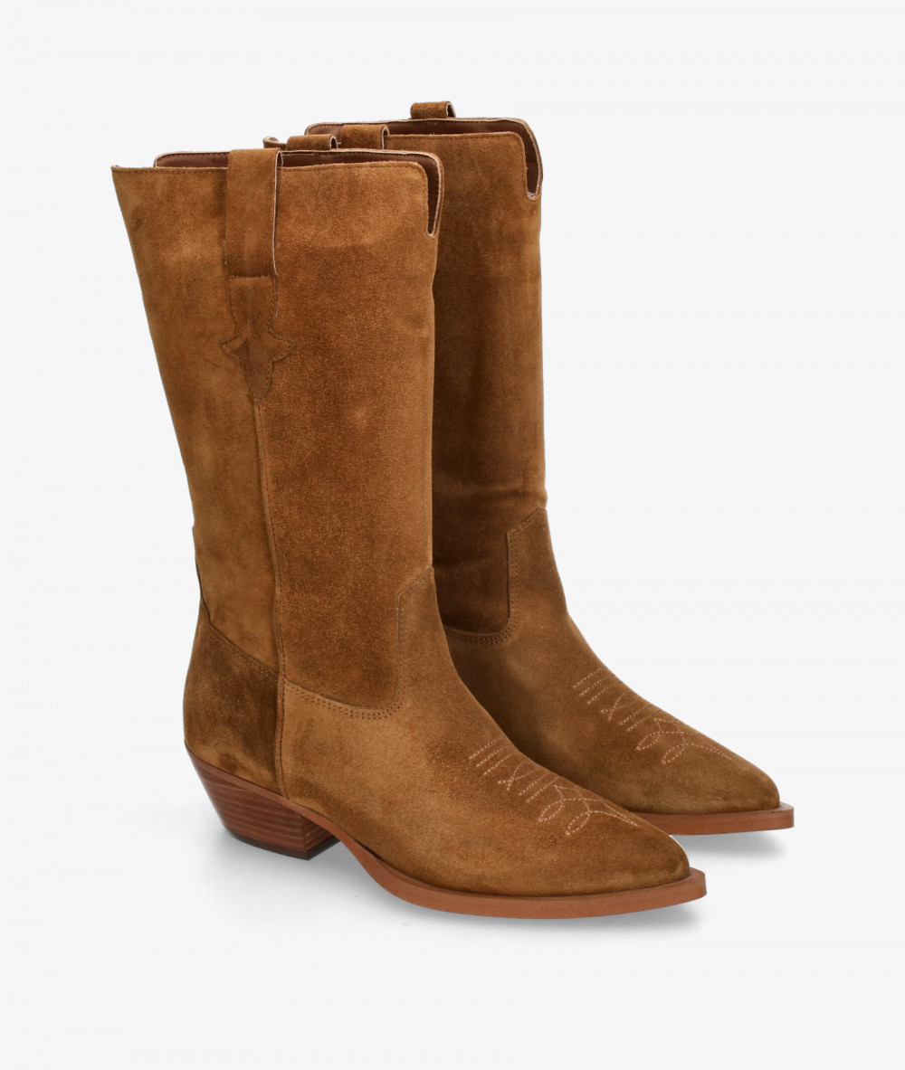 Botas Alpe  5546 en serraje cuero