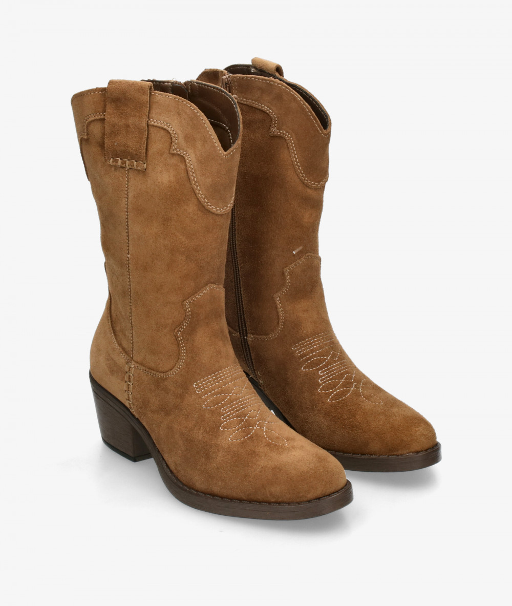 EVA PARIS Boots  29765 in leather split suede