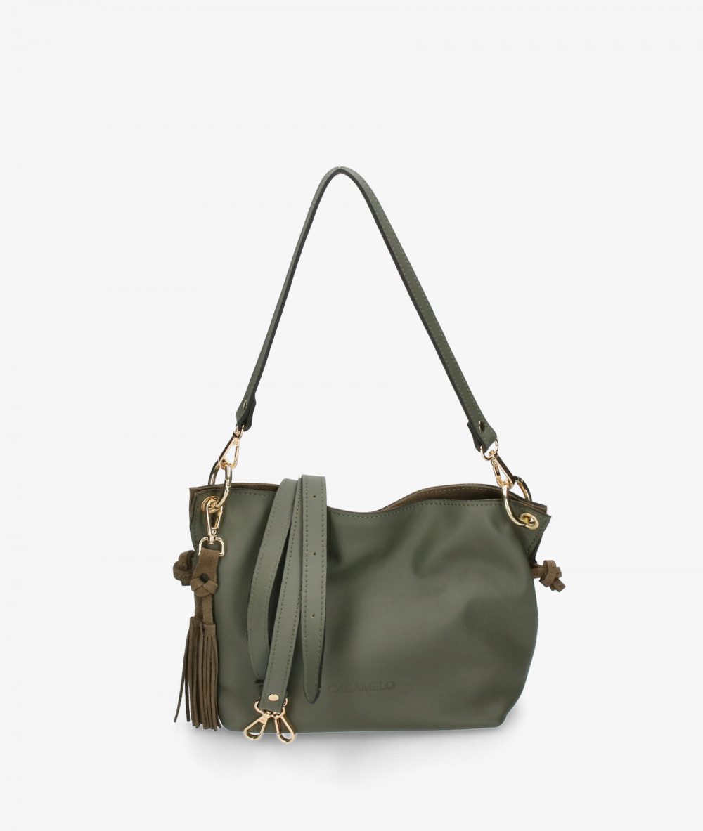Bolso de piel Caramelo 50970 en verde