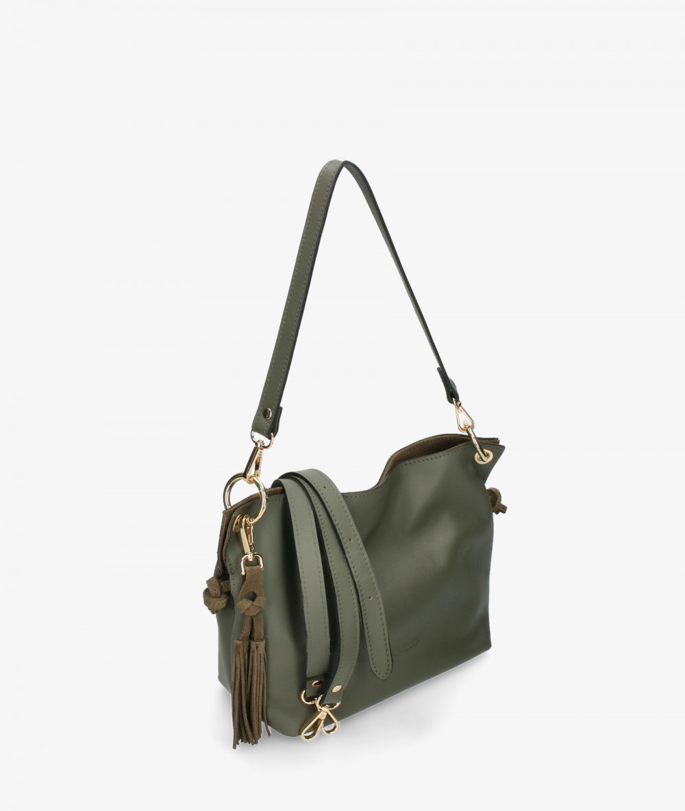 Bolso de piel Caramelo 50970 en verde