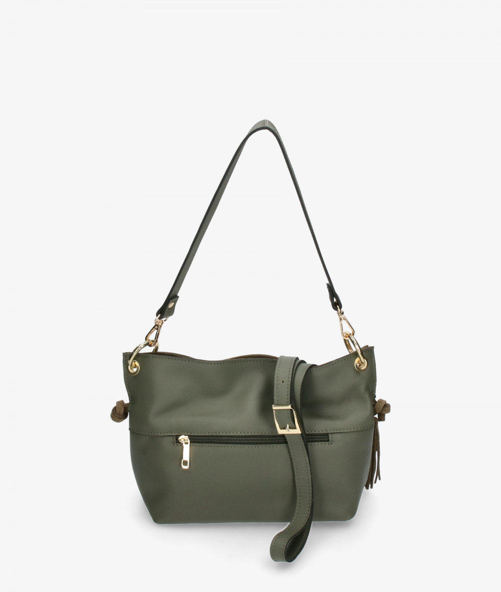 Bolso de piel Caramelo 50970 en verde