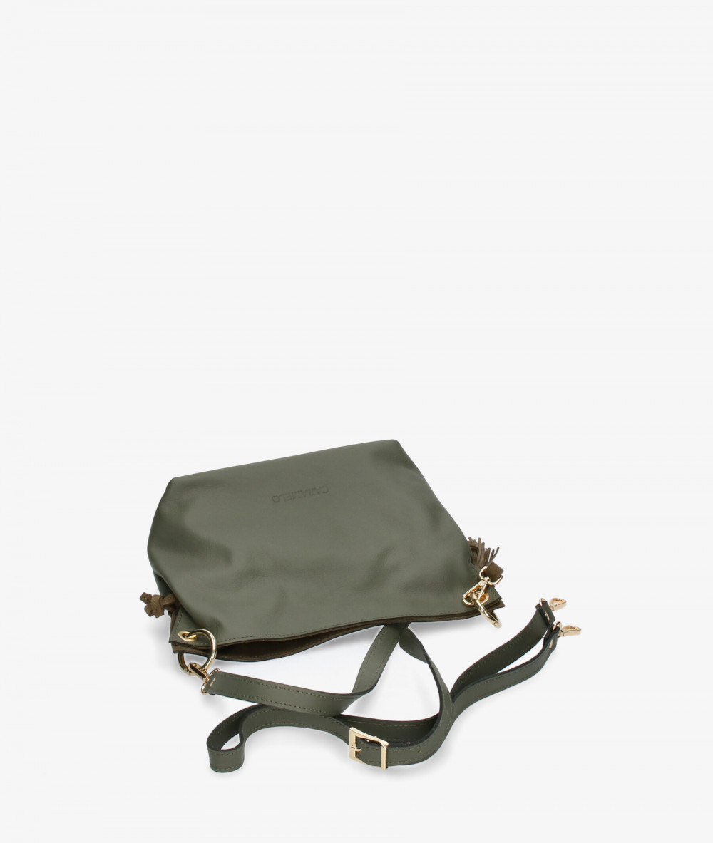 Bolso de piel Caramelo 50970 en verde