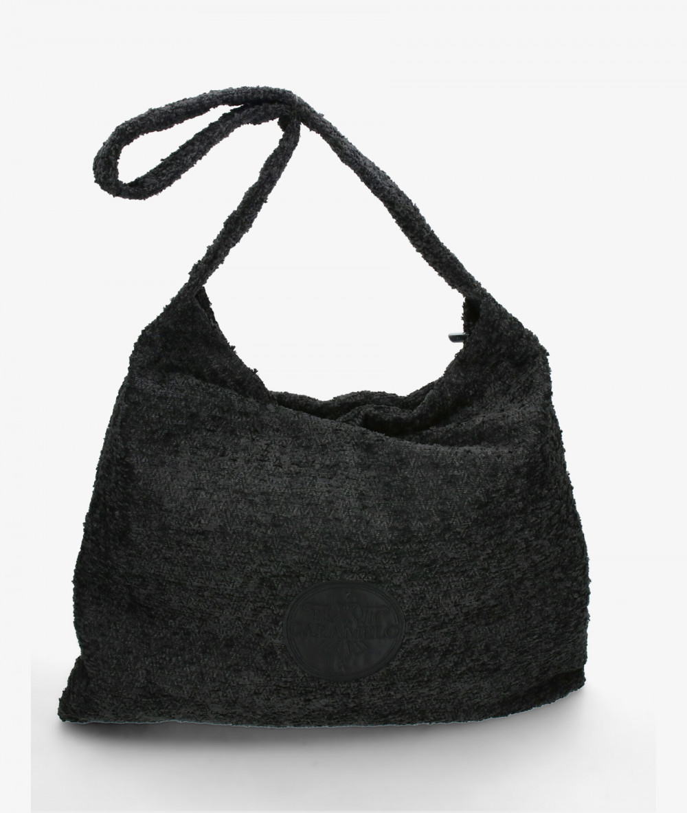 Bolso textil Caramelo 50973 en negro