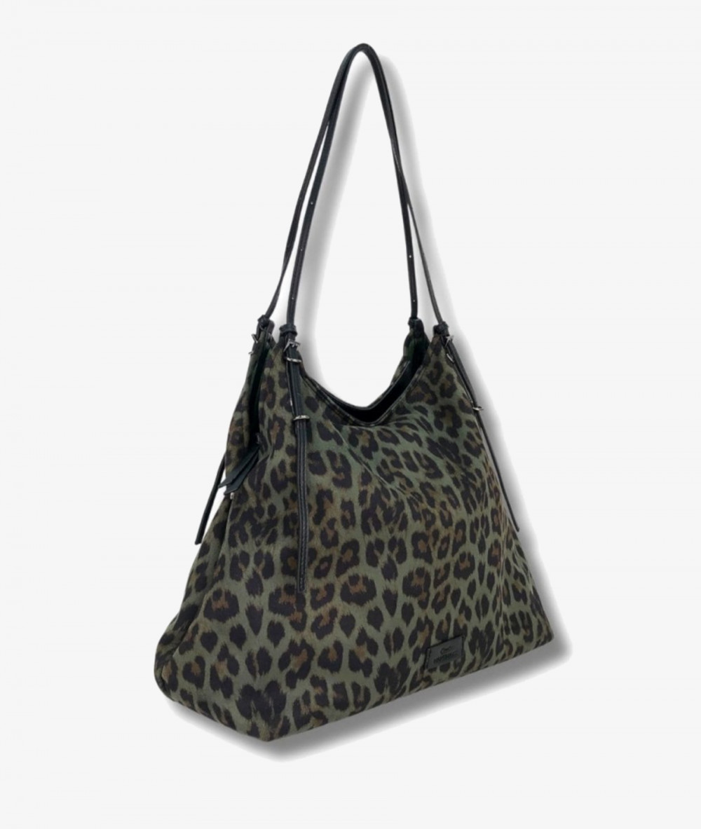 Bolso textil Martina K 24669 en leopardo 
