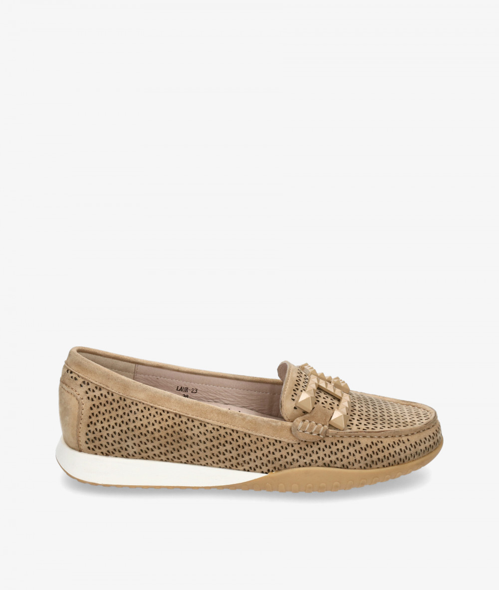 Mocasines Stephen Allen LAUR-23 31736-696 en ante camel 