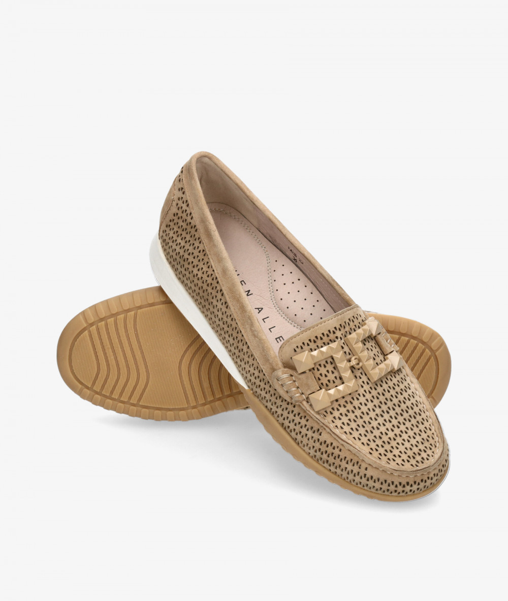 Mocasines Stephen Allen LAUR-23 31736-696 en ante camel 