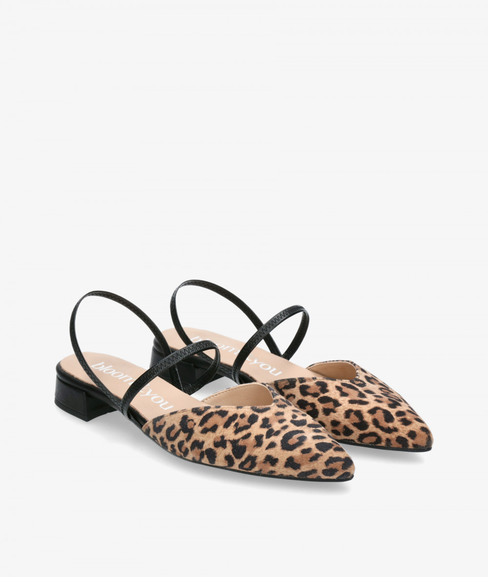 bloom&you Dress low heel shoes FABIOLA in leopard print