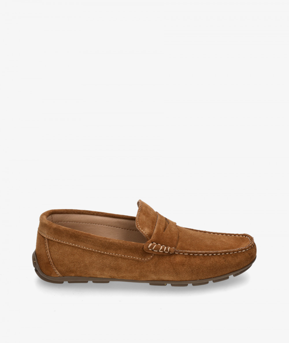 Traveris Loafers 33720 in leather split suede