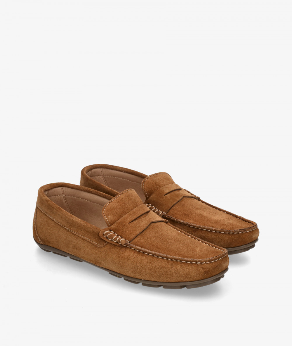 Traveris Loafers 33720 in leather split suede