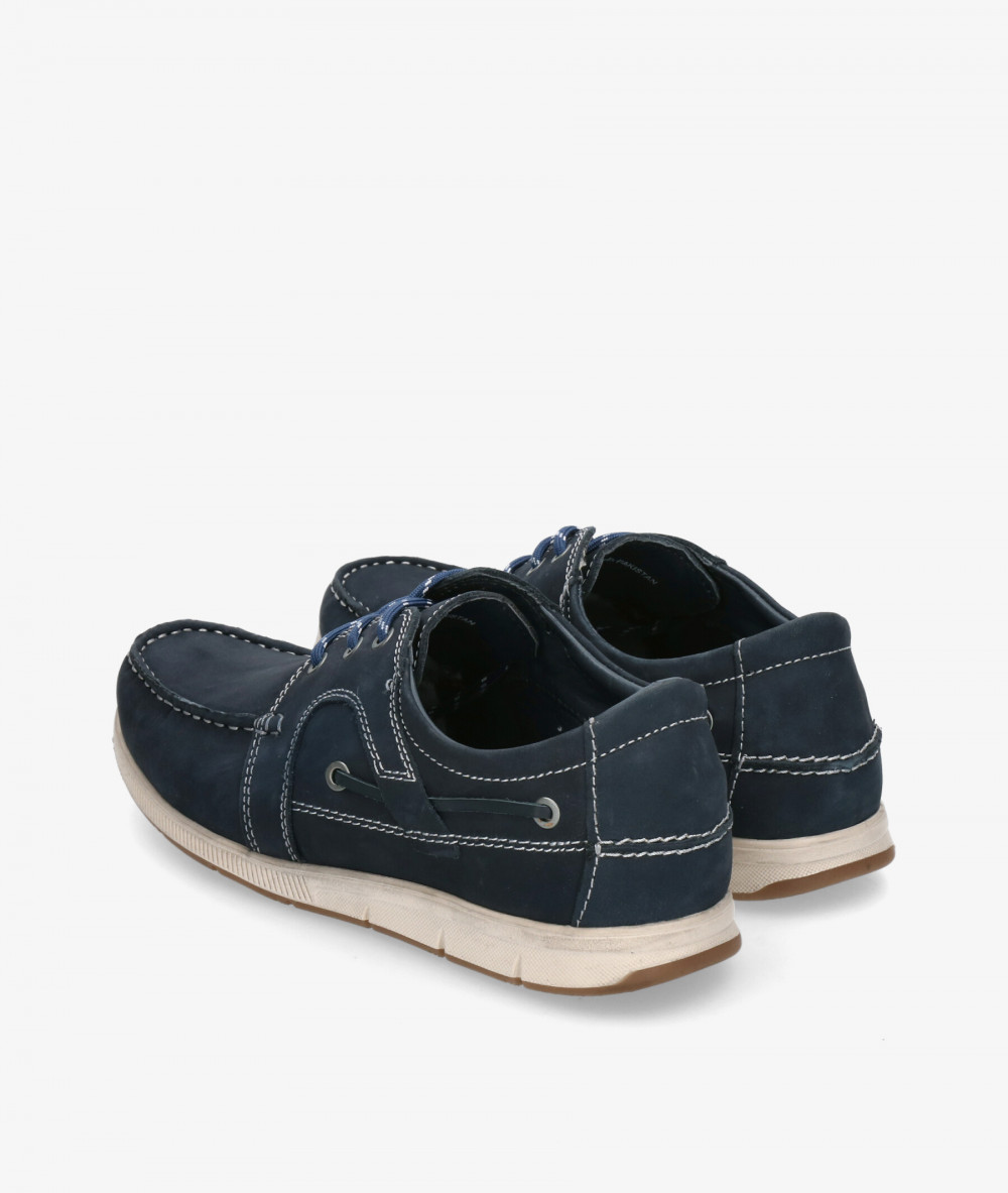 Traveris Nautical shoes 6709 INRI-1 in blue nubuck
