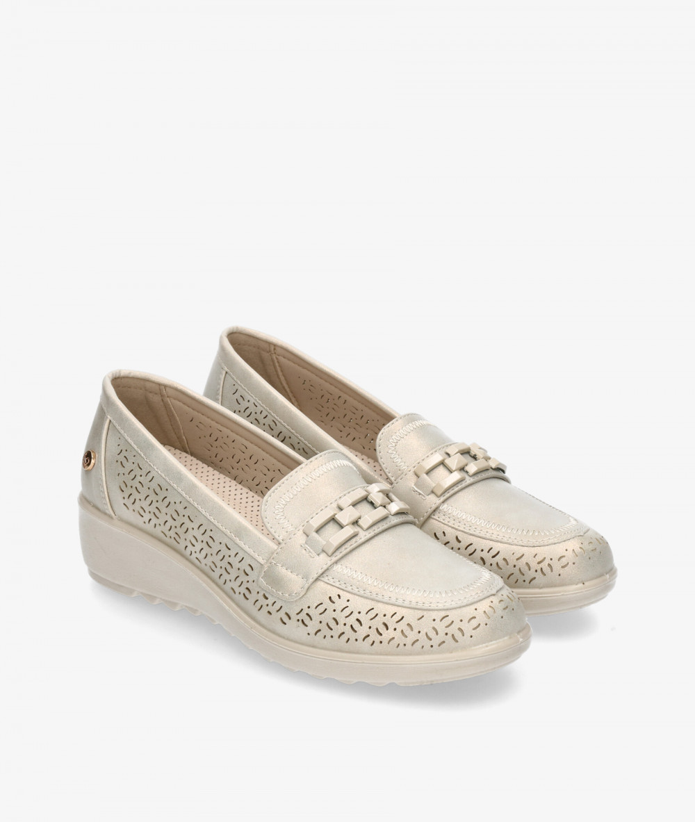 Amarpies Loafers 30118 in platinum