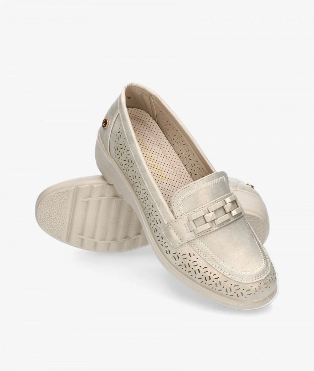 Amarpies Loafers 30118 in platinum