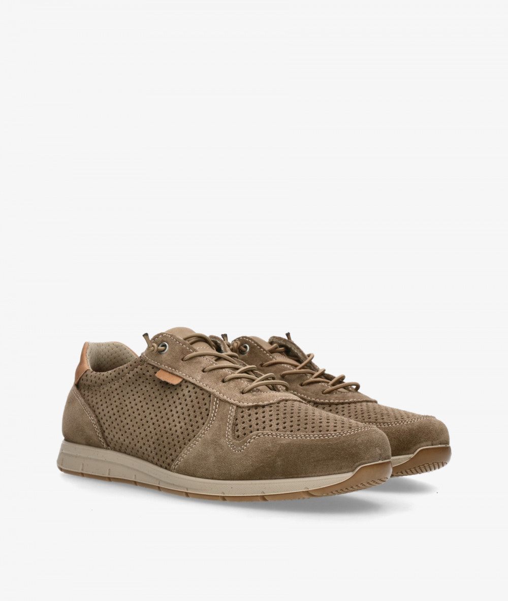 Imac Sneakers  101830 in taupe split suede