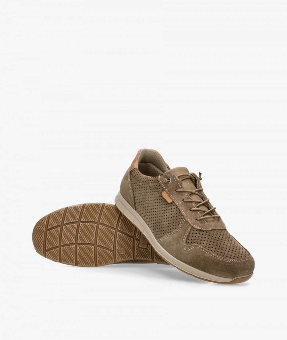 Imac Sneakers  101830 in taupe split suede