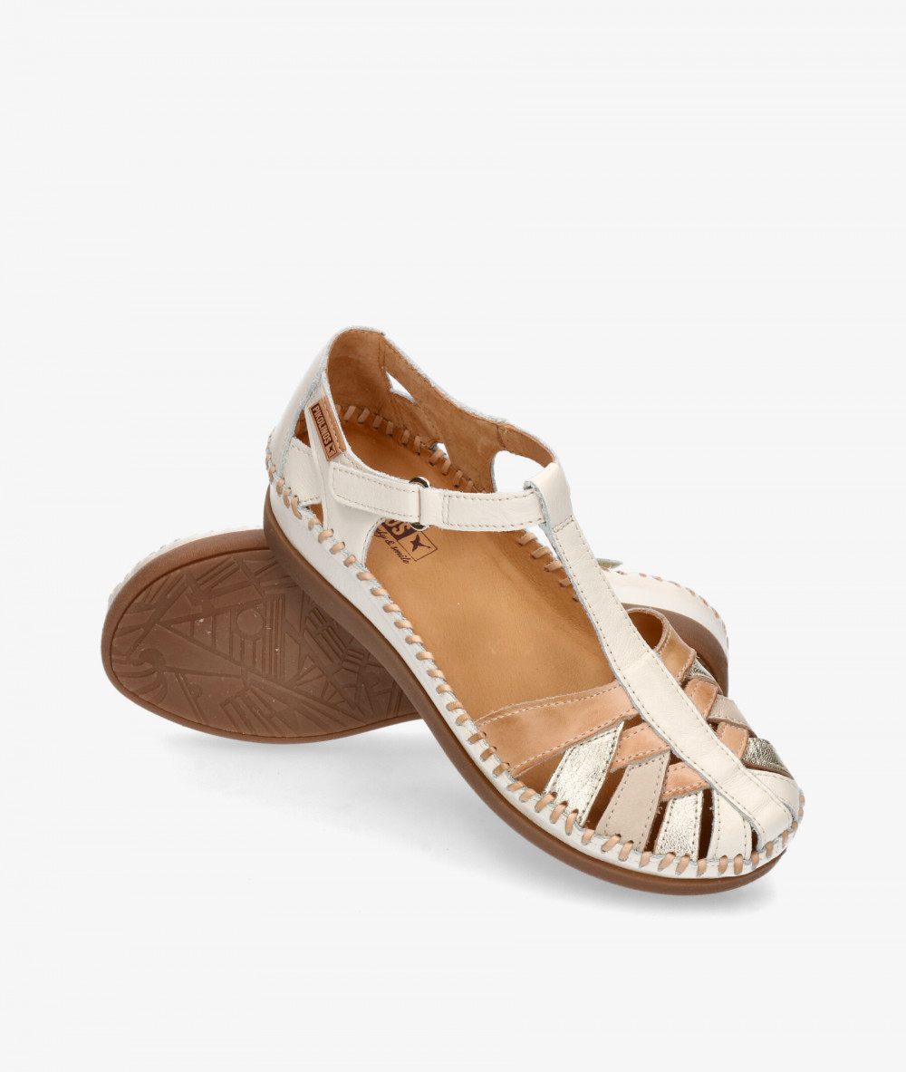 Pikolinos everyday low heels shoes W8K-0705 in off-white