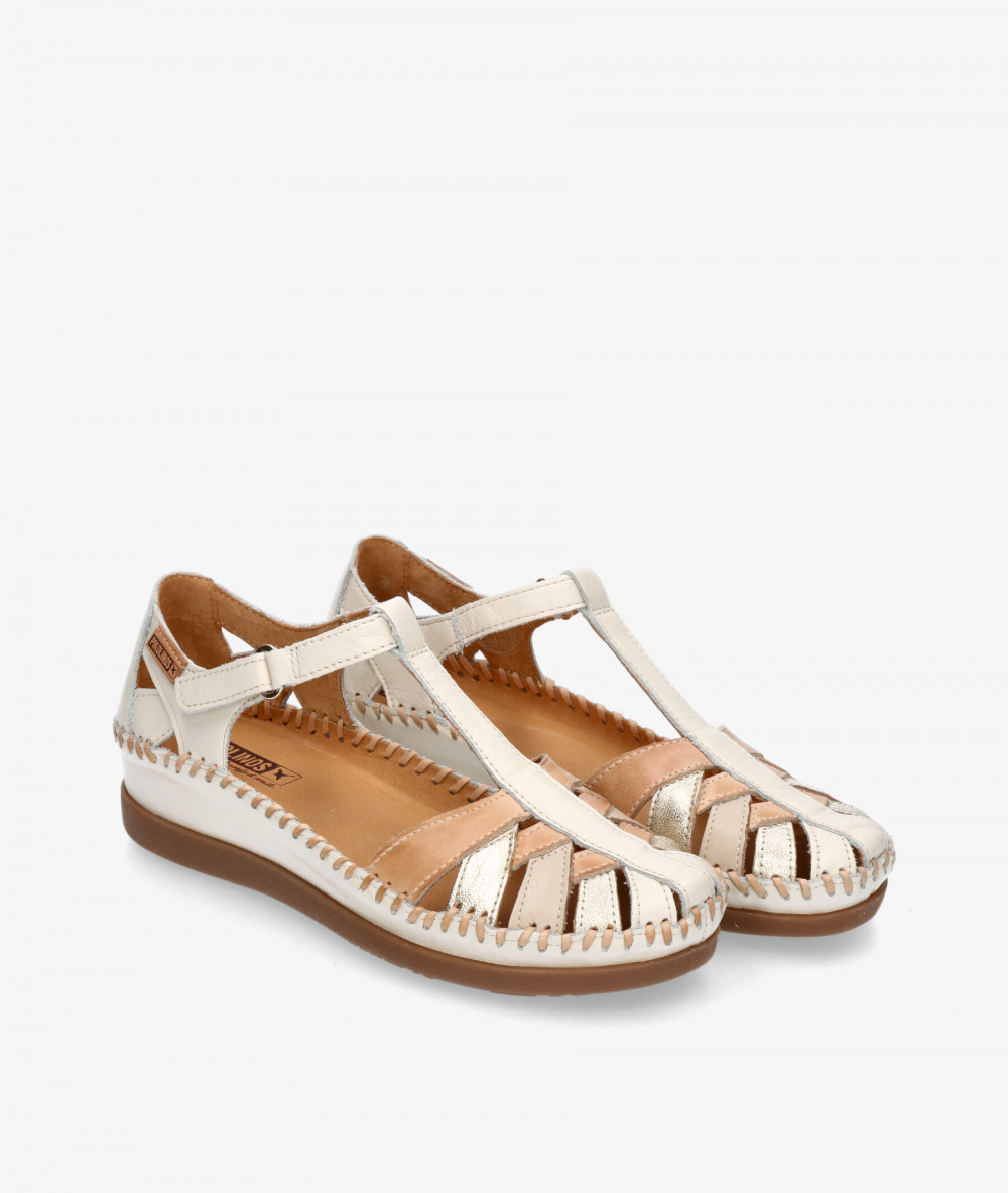 Pikolinos everyday low heels shoes W8K-0705 in off-white