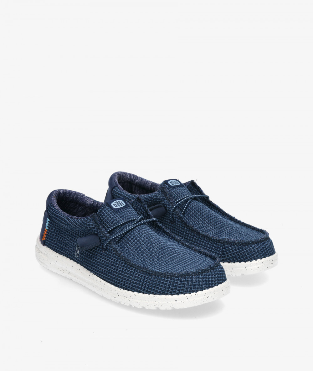 Dude Canvas shoes WALLY SPORT MESH in navy blue