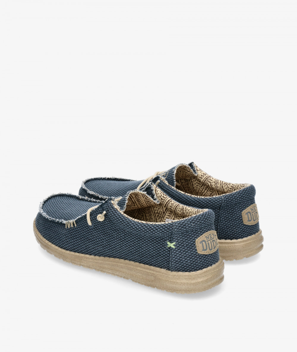 Dude Canvas shoes WALLY BRAIDED in navy blue