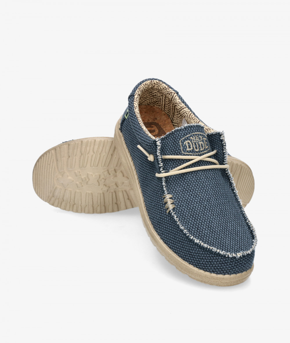 Dude Canvas shoes WALLY BRAIDED in navy blue