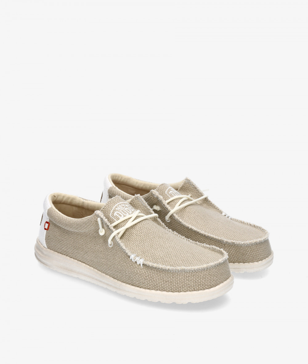Dude Canvas shoes WALLY BRAIDED in beige