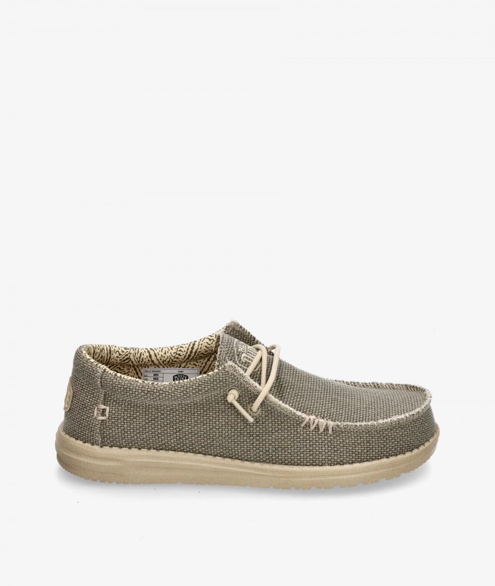 Dude Canvas shoes WALLY BRAIDED in taupe